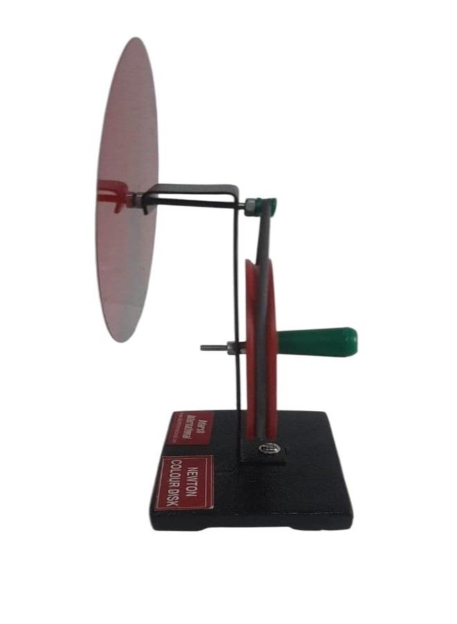 إيه إل قرص نيوتن الملون AI-Newton مقاس 6 بوصات مزود بعجلة دوارة على حامل/قاعدة خشبية/يعمل باليد/نموذج توضيحي لمختبر الفيزياء التعليمي العلمي/لتجربة مختبر الفيزياء - Image 5